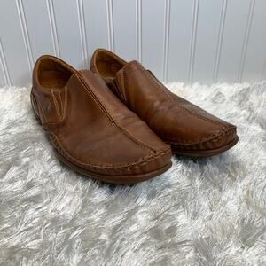 abeo Brown Loafers Slip On Leather Sz 44